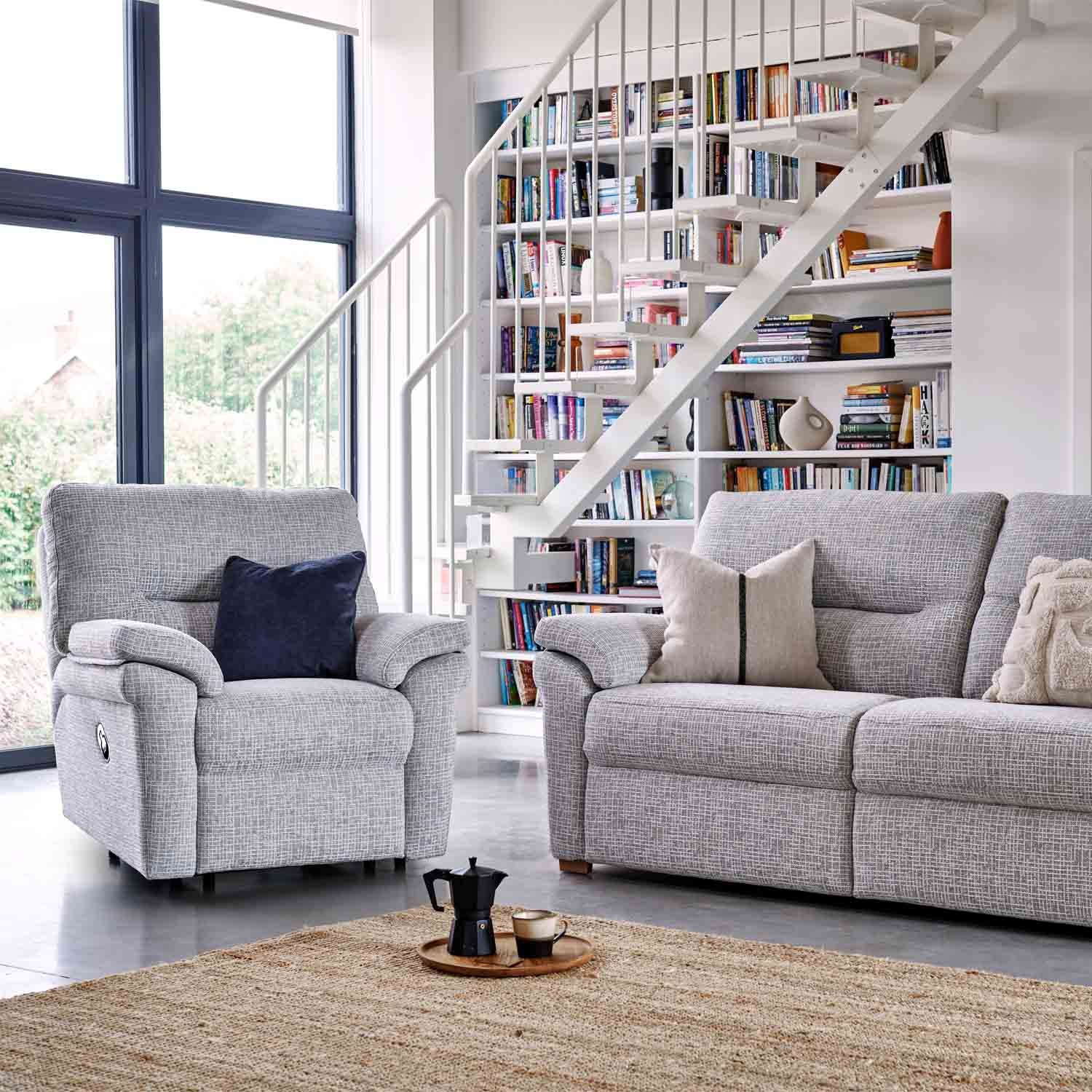 G Plan Seattle Armchair with Show Wood Feet - TR Hayes