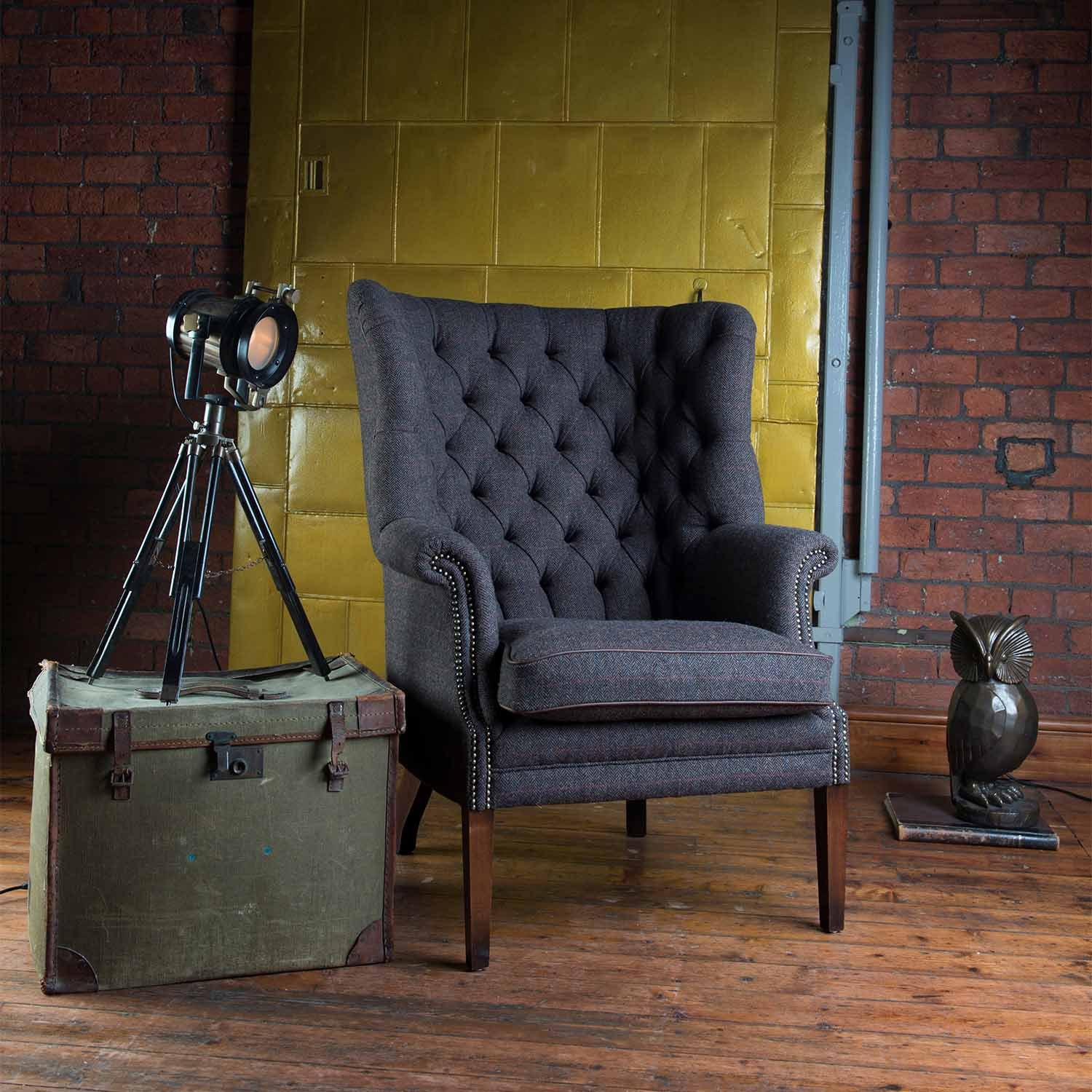Tetrad Mackenzie Chair in Harris Tweed | TR Hayes