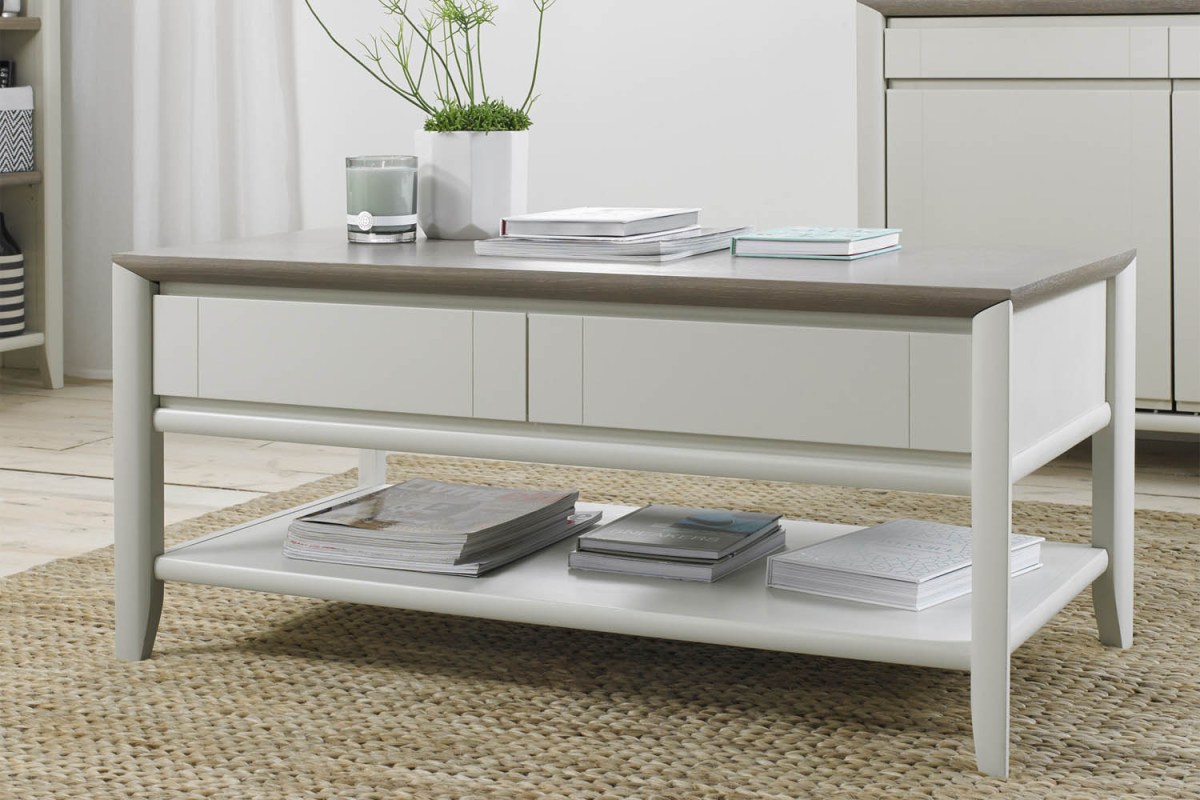 Ibsen Grey Coffee Table With Drawers Ibsen Grey Coffee Table With Drawers