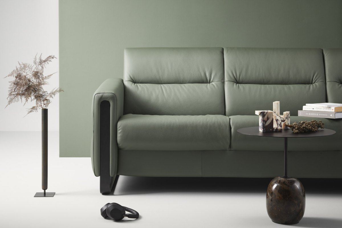 Stressless Fiona 3 Seater Sofa with Wood Arms Stressless Fiona 3 Seater Sofa with Wood Arms