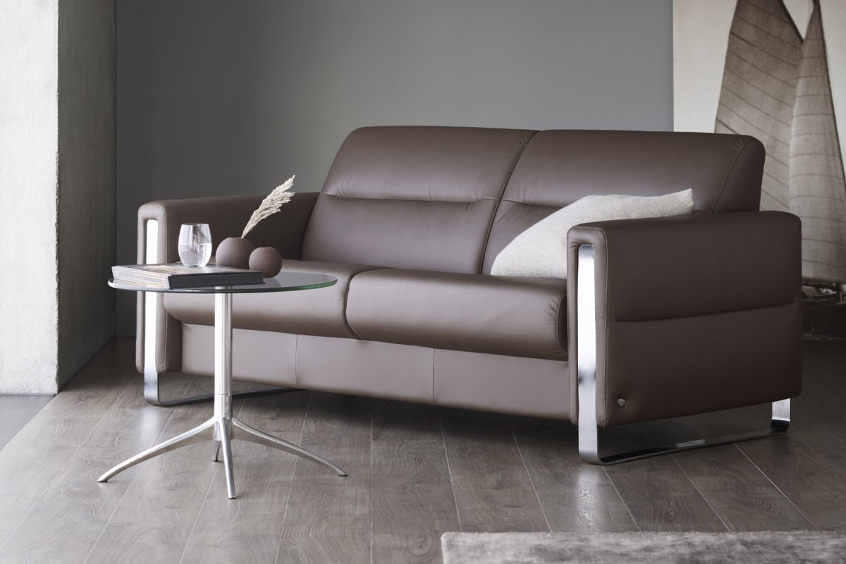 Stressless Fiona 2 Seater Sofa with Steel Arms Stressless Fiona 2 Seater Sofa with Steel Arms