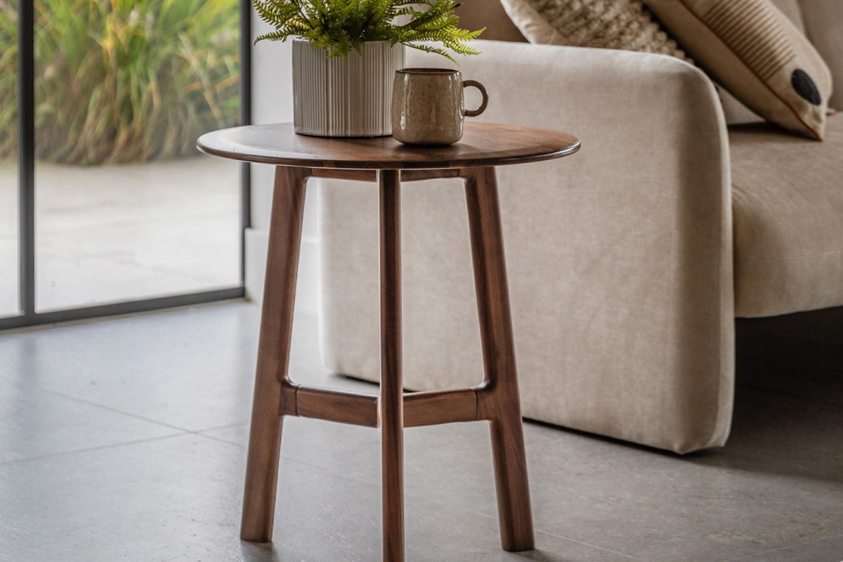 Jacobsen Walnut Round Side Table Jacobsen Walnut Round Side Table