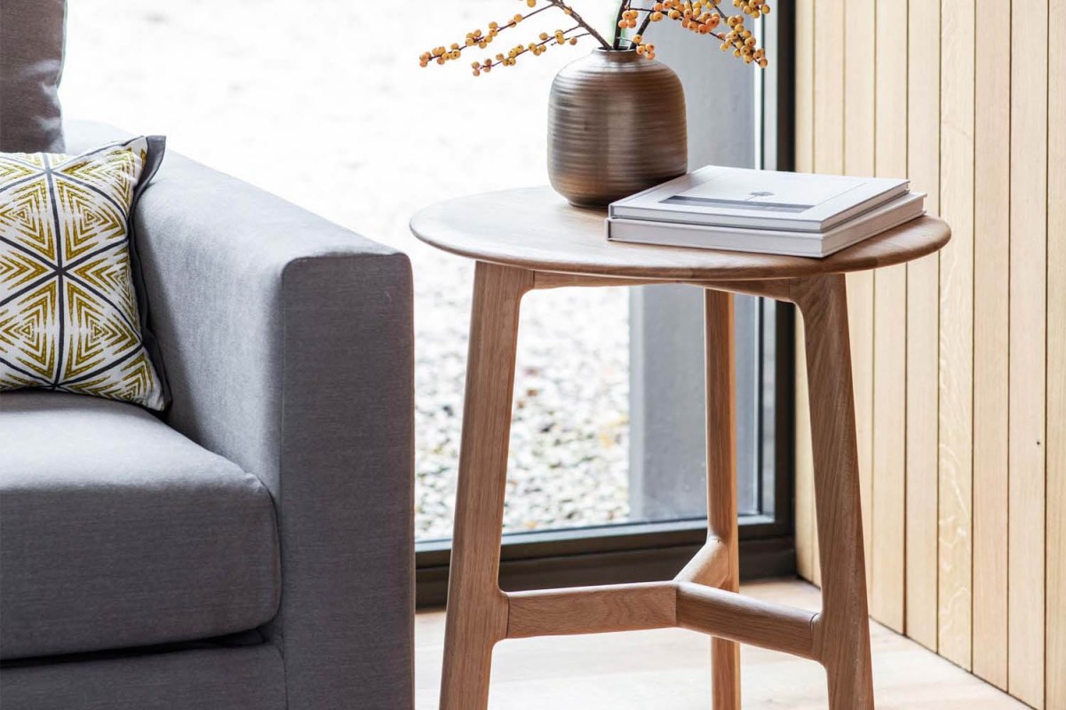 Jacobsen Oak Round Side Table Jacobsen Oak Round Side Table