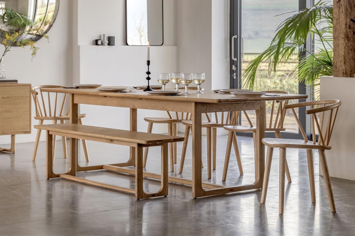 Cadoc Natural Oak Extending Dining Table Cadoc Natural Oak Extending Dining Table