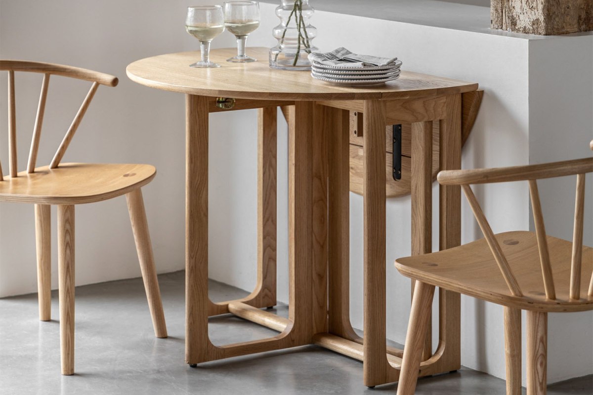 Cadoc Natural Oak Folding Dining Table Cadoc Natural Oak Folding Dining Table