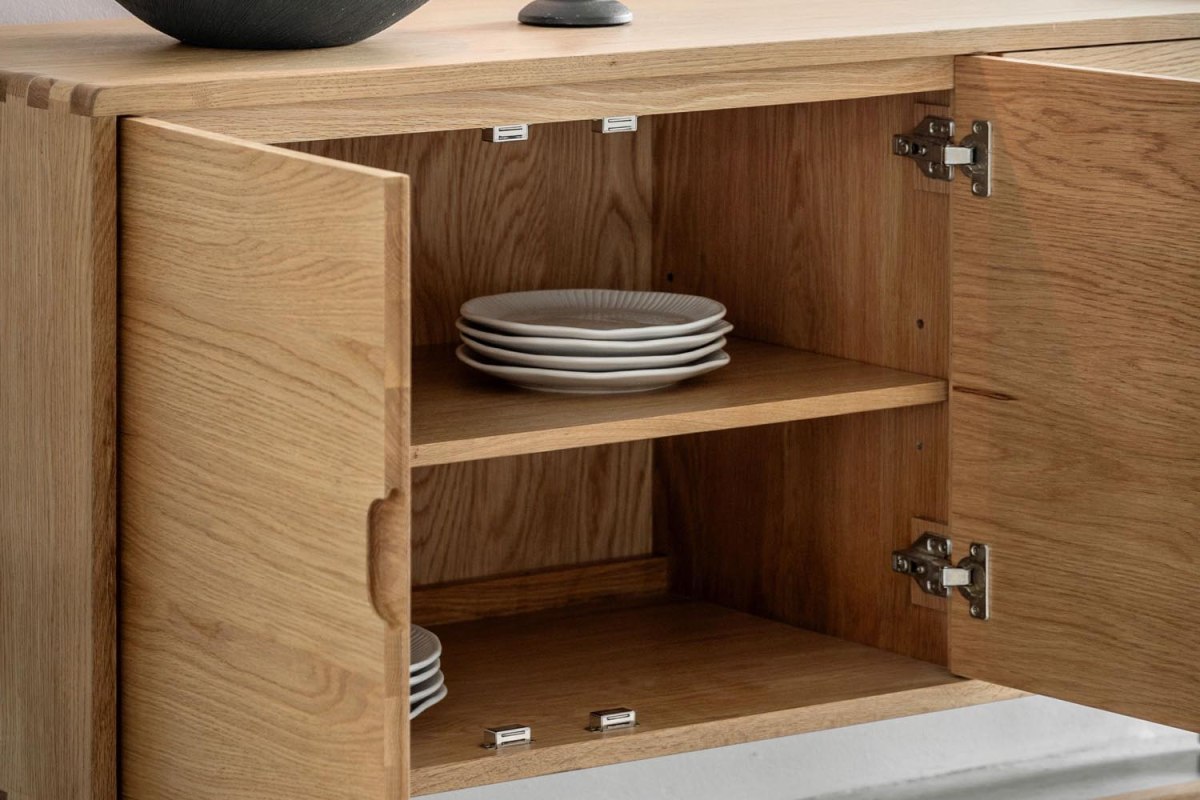 Cadoc Natural Oak 4 Door Sideboard Cadoc Natural Oak 4 Door Sideboard