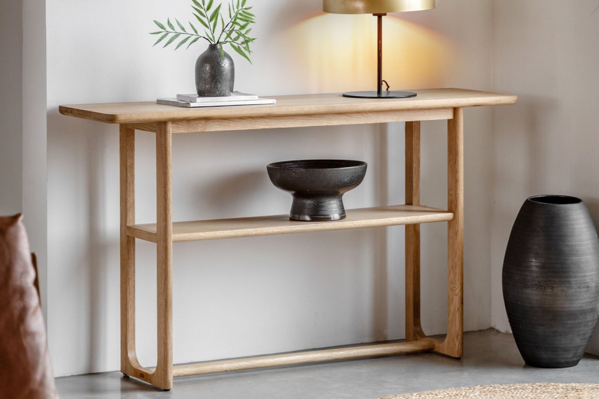Cadoc Natural Oak Console Table Cadoc Natural Oak Console Table