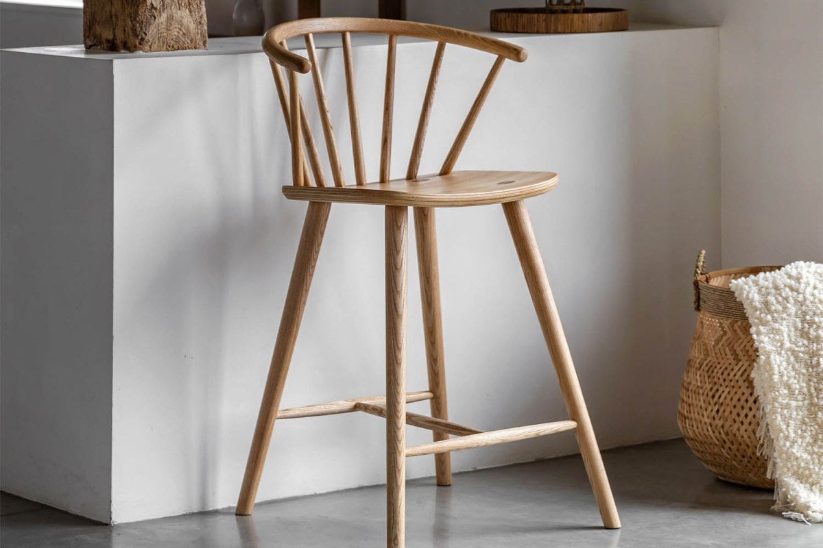 Cadoc Natural Oak Bar Stool Cadoc Natural Oak Bar Stool