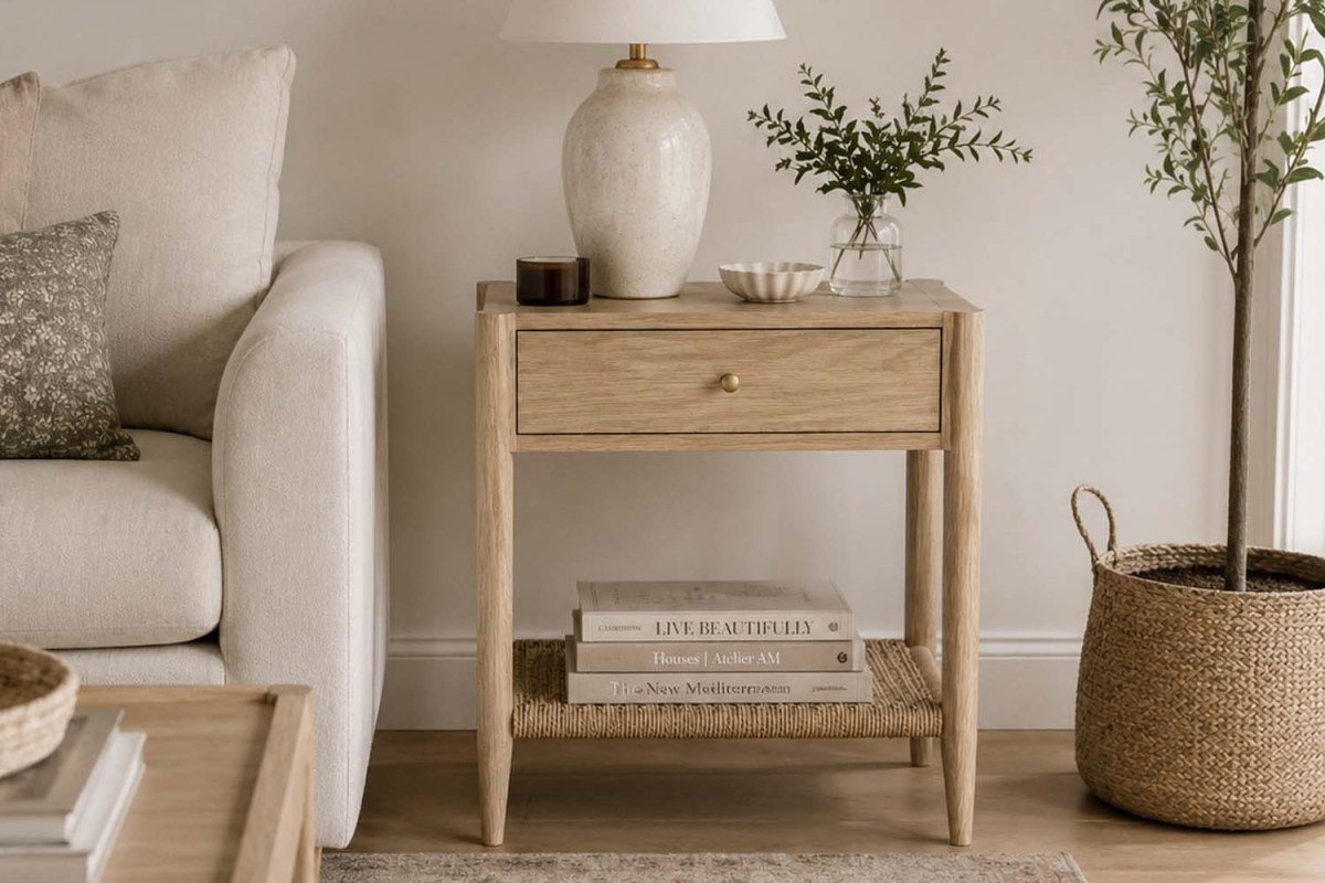 Rushworth Oak 1 Drawer Side Table Rushworth Oak 1 Drawer Side Table