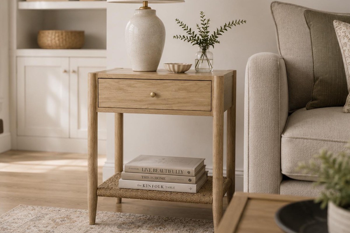 Rushworth Oak 1 Drawer Side Table Rushworth Oak 1 Drawer Side Table