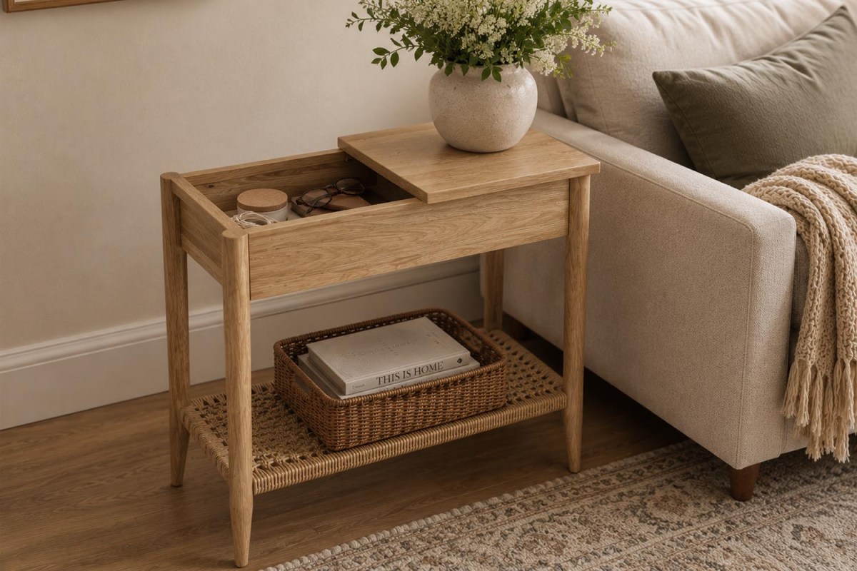 Rushworth Oak Sofa Side Table Rushworth Oak Sofa Side Table