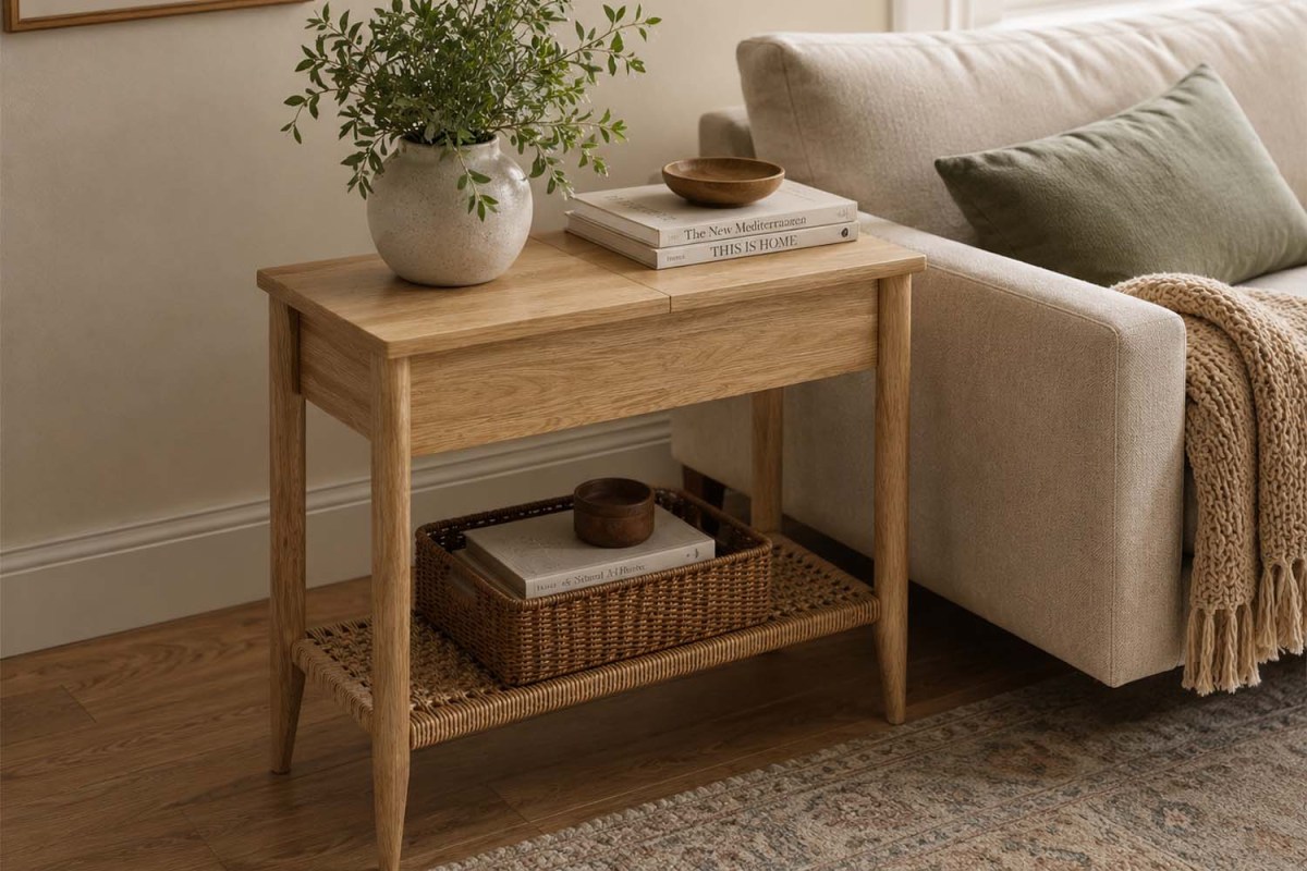 Rushworth Oak Sofa Side Table Rushworth Oak Sofa Side Table