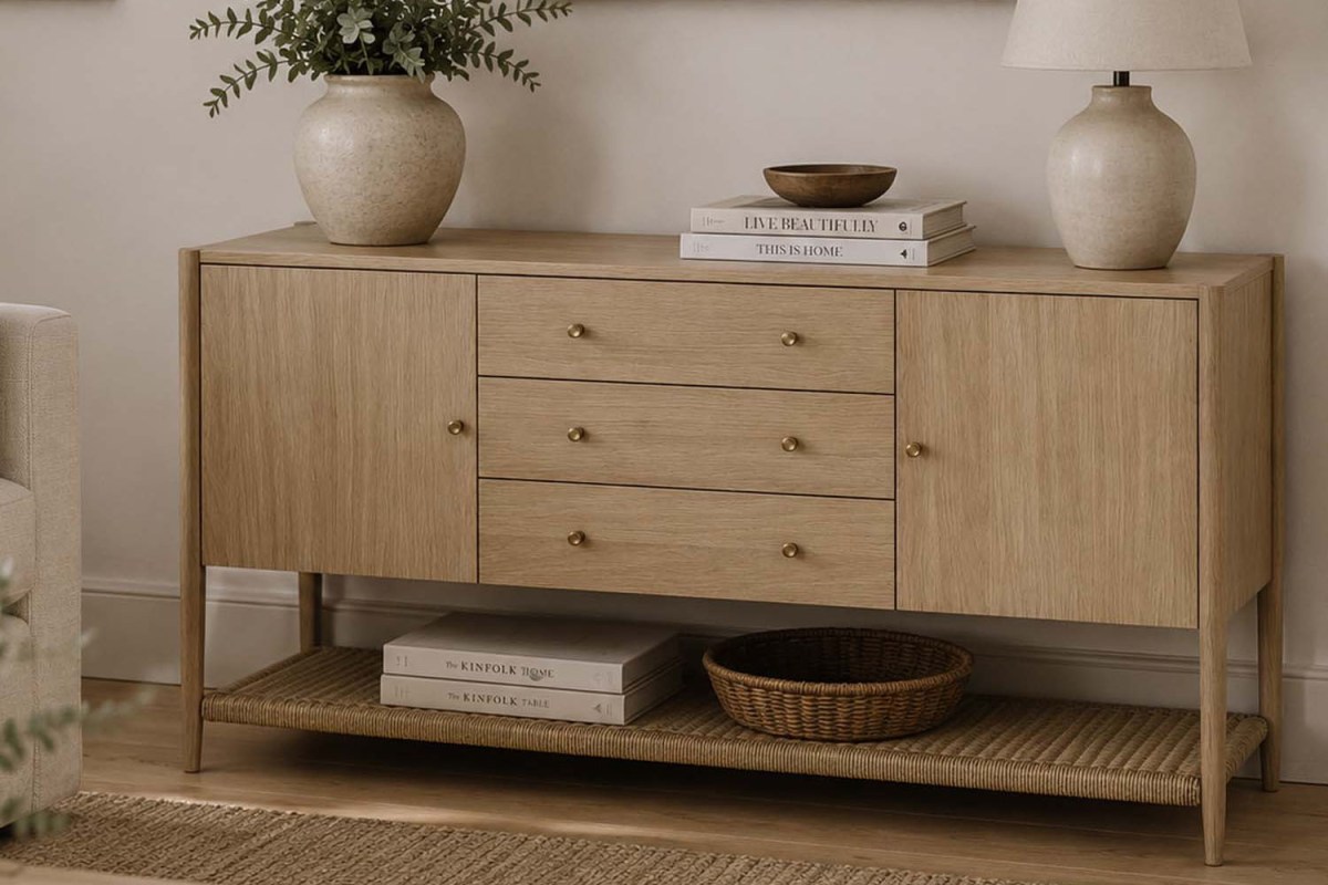 Rushworth Oak Large Sideboard with 3 Drawers Rushworth Oak Large Sideboard with 3 Drawers
