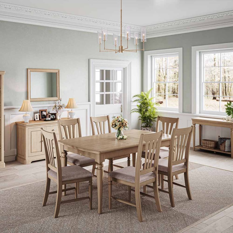 Bideford Oak Flute Back Dining Chair Bideford Oak Flute Back Dining Chair