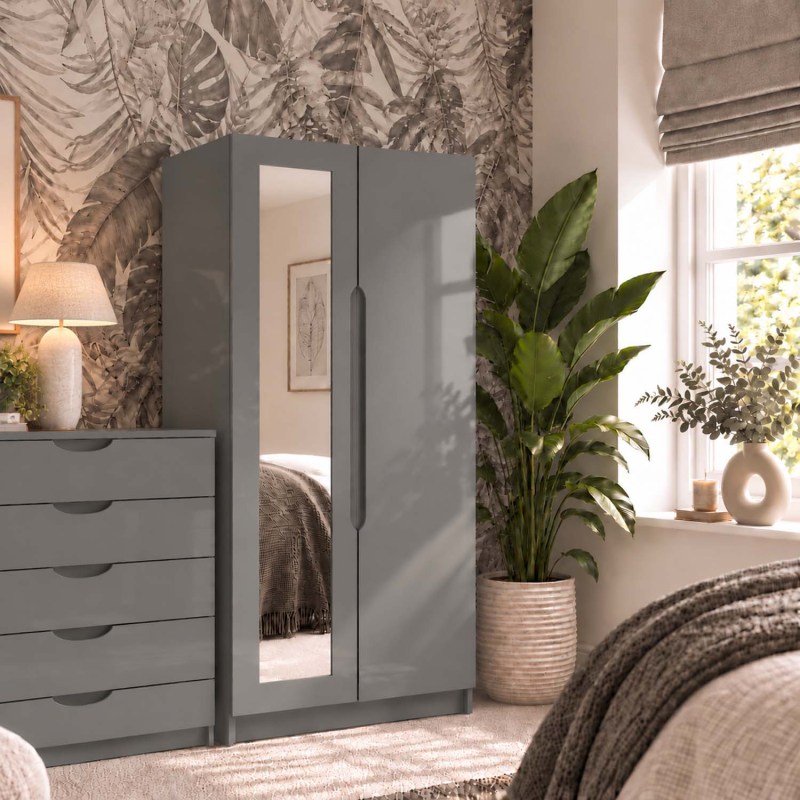 Somerton 2 Door Wardrobe with Mirror Somerton 2 Door Wardrobe with Mirror