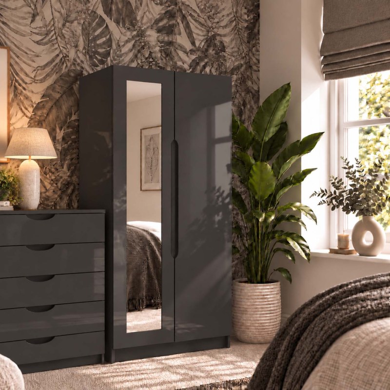 Somerton 2 Door Wardrobe with Mirror Somerton 2 Door Wardrobe with Mirror