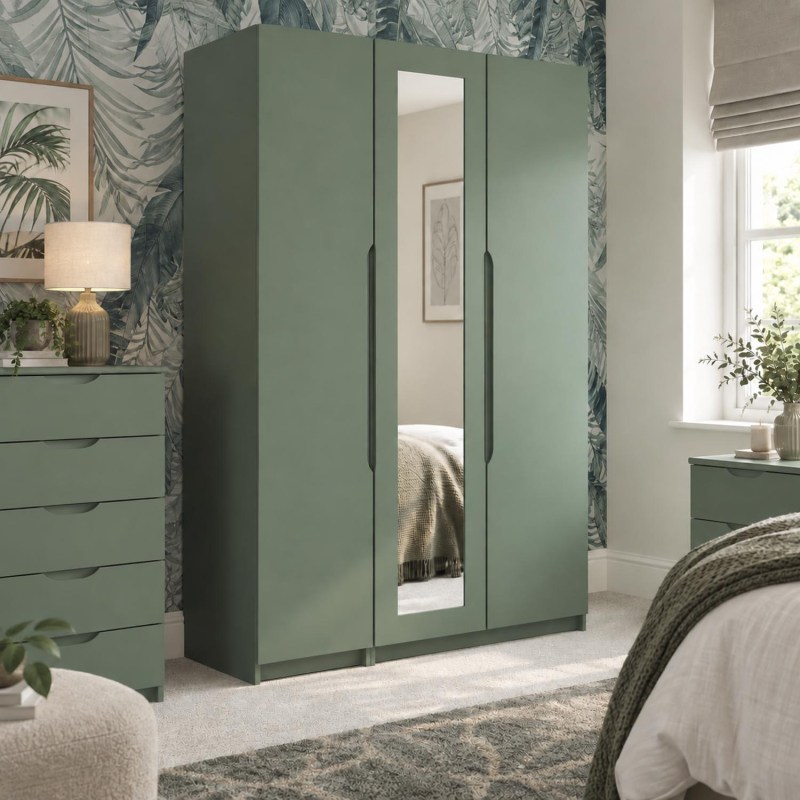 Somerton Tall 3 Door Wardrobe with Mirror Somerton Tall 3 Door Wardrobe with Mirror