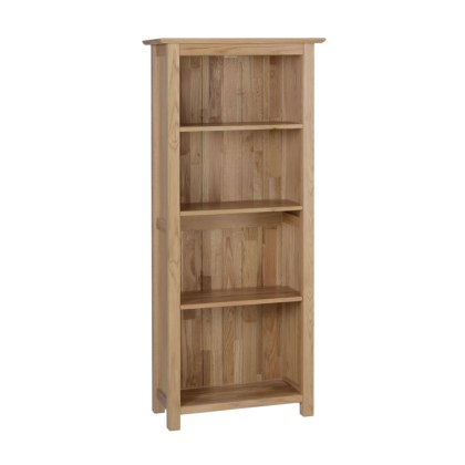 Lynton Oak Narrow 5ft High Bookcase
