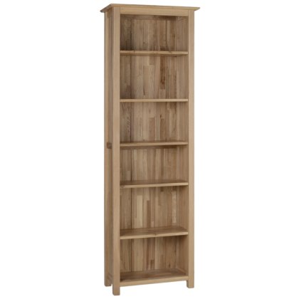 Lynton Oak Narrow 6ft High Bookcase