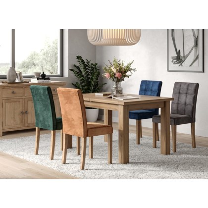 Lynton Oak Stitch Back Upholstered Dining Chair