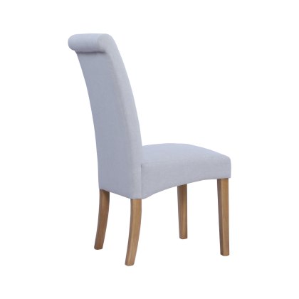 Lynton Oak Rollback Upholstered Dining Chair