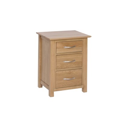 Lynton Oak 3 Drawer High Bedside Chest Lynton Oak 3 Drawer High Bedside Chest