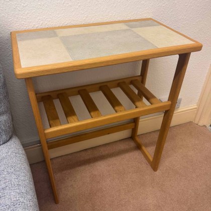 Showroom Clearance: Anbercraft 08 Hall Table with Original Tile Top