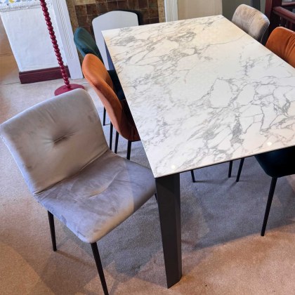 Showroom Clearance: Calligaris Delta 180cm Fixed Top Dining Table & 6x Annie Dining Chairs