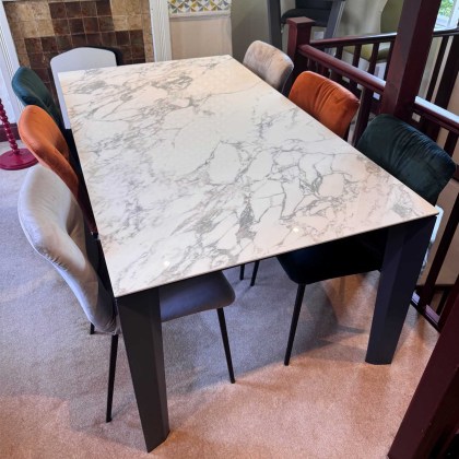 Showroom Clearance: Calligaris Delta 180cm Fixed Top Dining Table & 6x Annie Dining Chairs