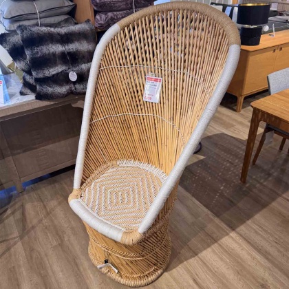 Showroom Clearance: High Back Bamboo Chair