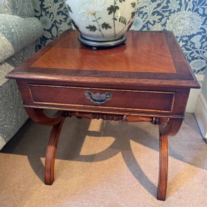 Showroom Clearance: Iain James AMC169 Scissor Leg End Table with Drawer