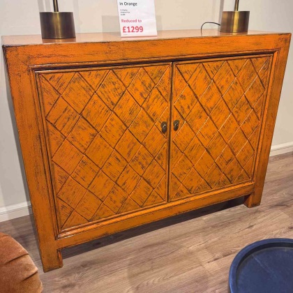 Showroom Clearance: 2Y82 Orient 2 Door Cabinet in Orange