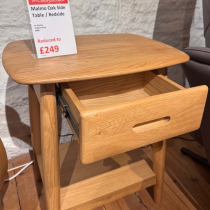 Showroom Clearance: Malmo Oak Side Table / Bedside