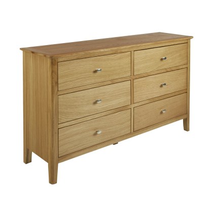 Sulis Oak 6 Drawer Wide Chest
