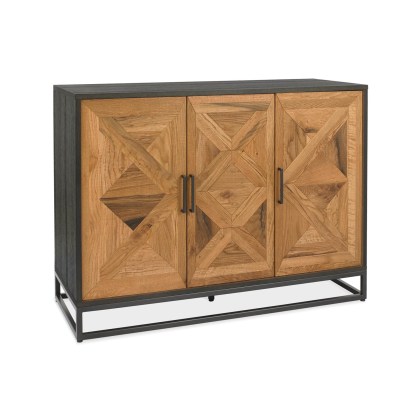 Ravi Rustic Oak and Peppercorn Narrow Sideboard Ravi Rustic Oak and Peppercorn Narrow Sideboard