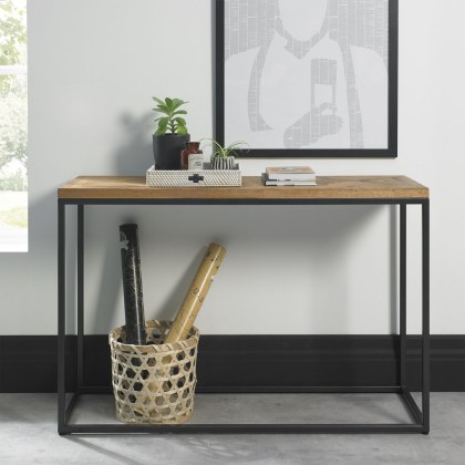 Ravi Rustic Oak Console Table