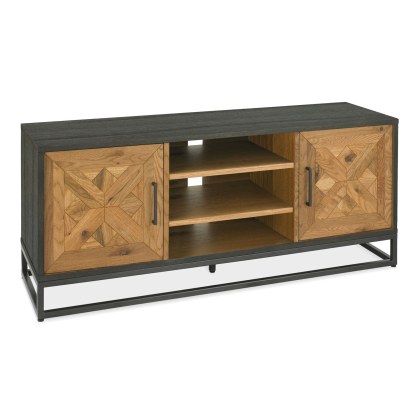 Ravi Rustic Oak and Peppercorn Entertainment Unit Ravi Rustic Oak and Peppercorn Entertainment Unit
