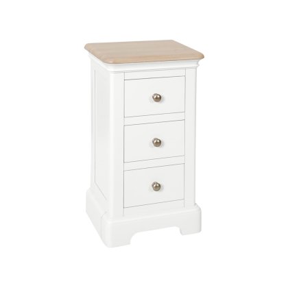 Bideford Painted 3 Drawer Compact Bedside Chest