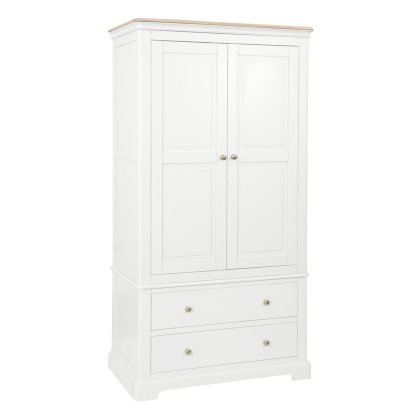Bideford Painted 2 Drawer Gents Wardrobe