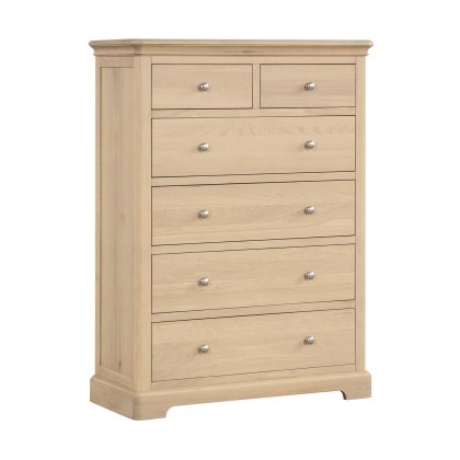 Bideford Oak 2 Over 4 Drawer Chest
