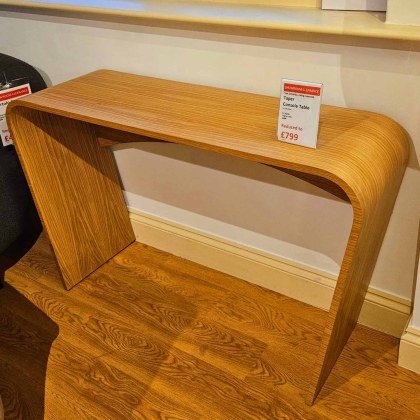 Showroom Clearance: Tom Schneider Living Essentials Taper Oak Console Table