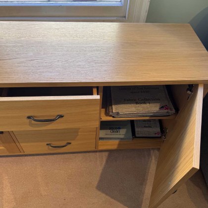 Showroom Clearance: Warwick Oak WN8 3 Drawer Sideboard