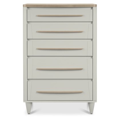 Jansson Oak 5 Drawer Tall Chest