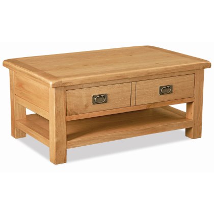 Hamilton Large Coffee Table with Drawer & Shelf