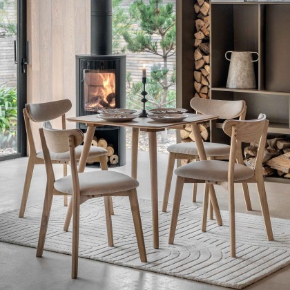 Hertford Small Square Dining Table in Natural Oak