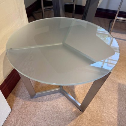 Showroom Clearance: Round Frosted Glass Coffee Table