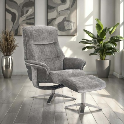 Hancock Swivel Recliner Chair & Stool