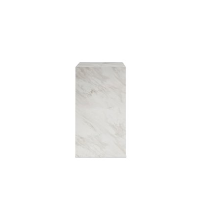 Marmo White Marble Small Pedestal