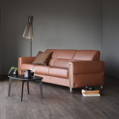Stressless Fiona 3 Seater Sofa with Wood Arms