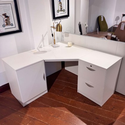 Showroom Clearance: Optimum Office Corner Desk, Filing Cabinet & Cupboard